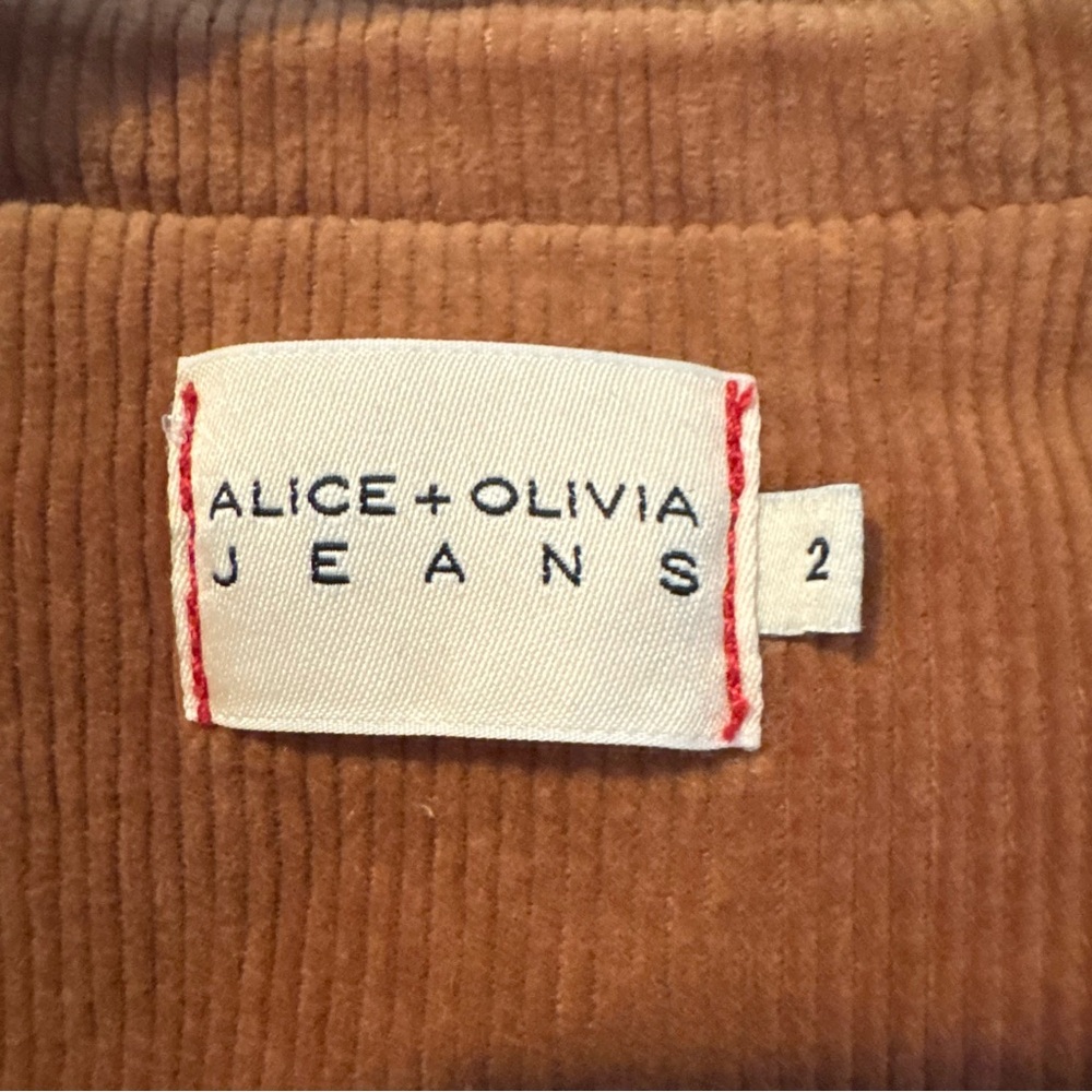 Alice + Olivia Macey Cottonblend Tan Corduroy Blazer | Size 2 - Picture 4 of 7